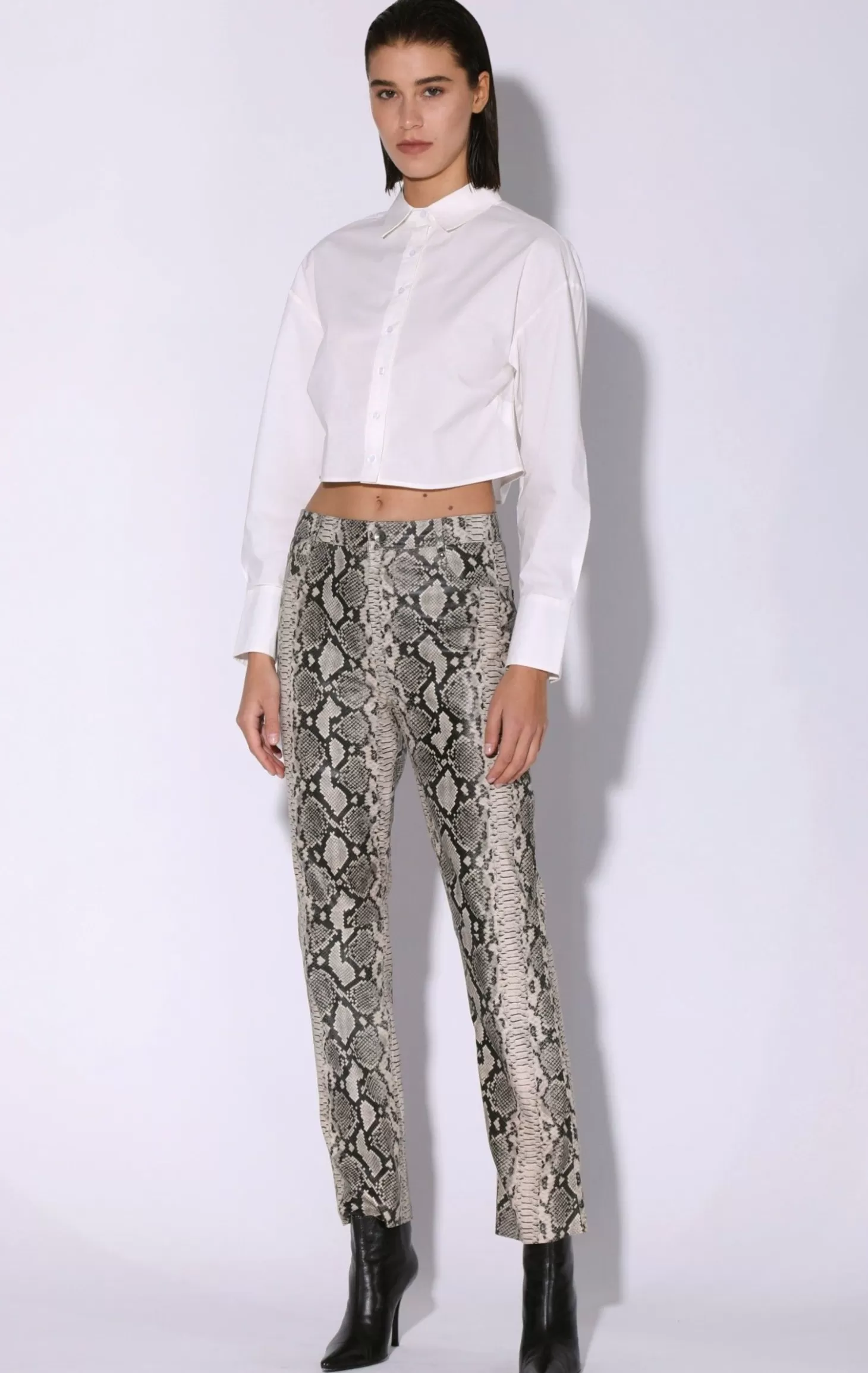 Yvette Pant, Grey Snake-Leather>Walter Baker Hot