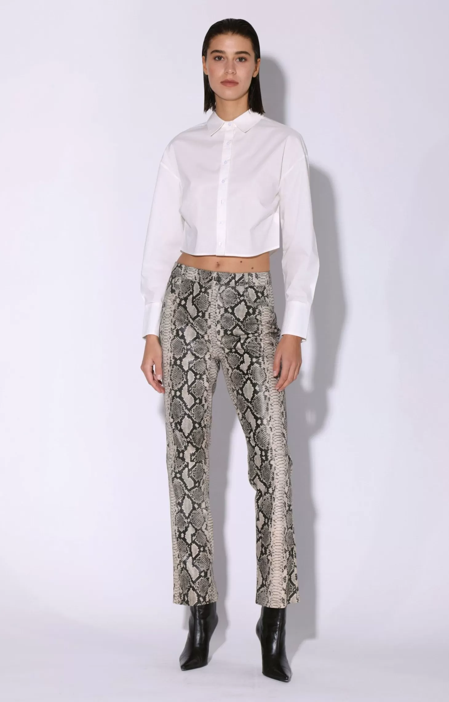 Yvette Pant, Grey Snake-Leather>Walter Baker Hot